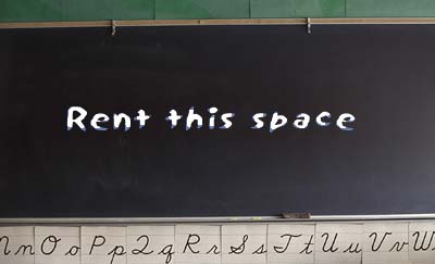Clean blackboard for rent 
