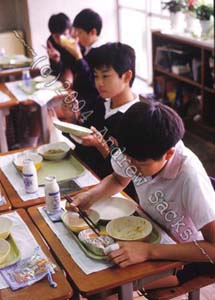 Lunchtime at Tokyo school