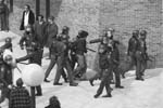 Protestors and police, Spring 1970, Ann Arbor