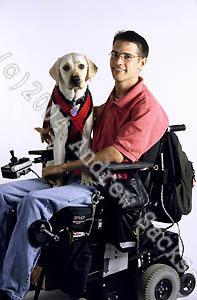 Potrait:  man and guide dog