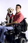 Potrait:  man and guide dog